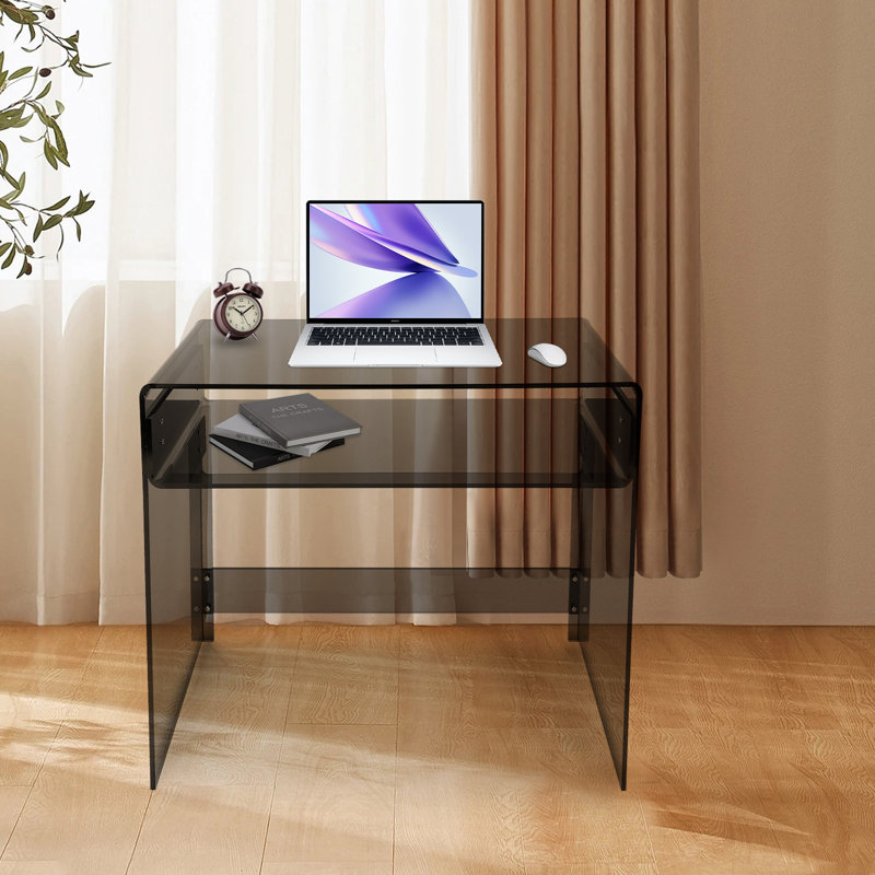 Ivy Bronx Modern Minimalist Office Study Acrylic Desk Wayfair
